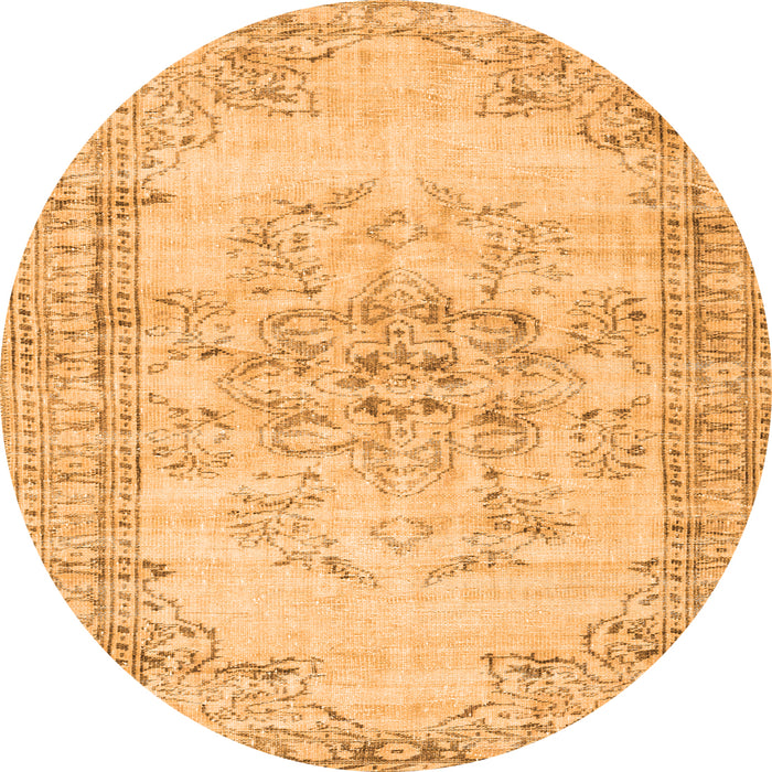 Square Persian Orange Traditional Rug, tr3333org