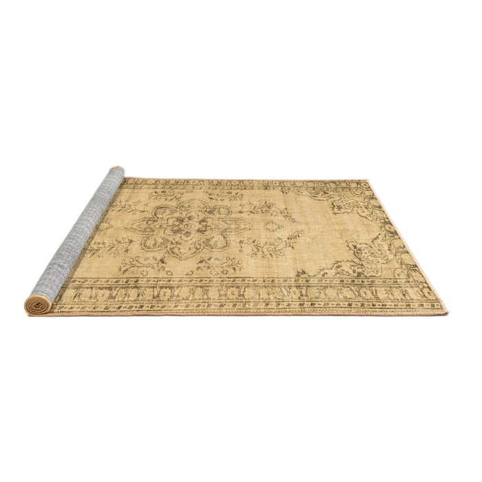 Sideview of Machine Washable Persian Brown Traditional Rug, wshtr3333brn