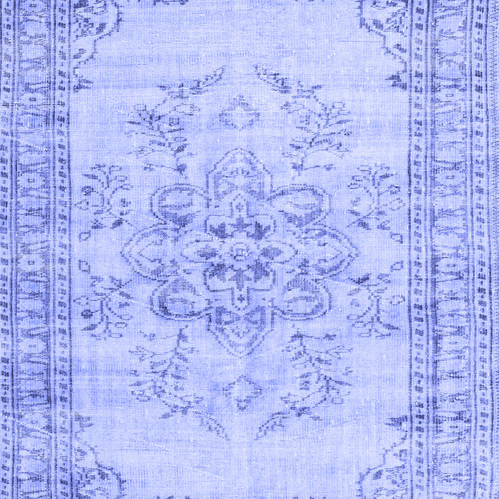 Machine Washable Persian Blue Traditional Rug, wshtr3333blu