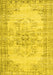 Machine Washable Persian Yellow Traditional Rug, wshtr3333yw