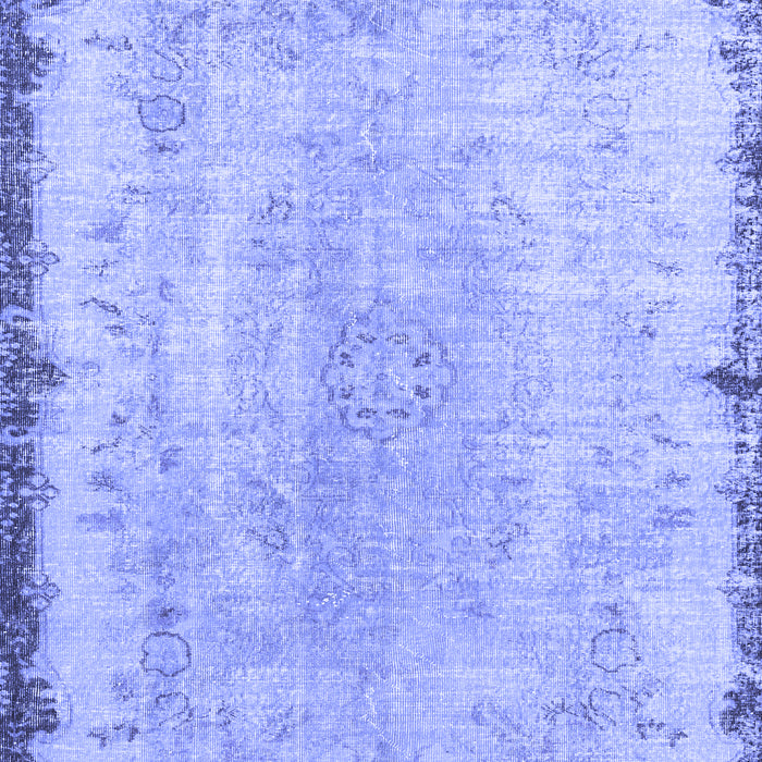 Machine Washable Persian Blue Traditional Rug, wshtr3334blu