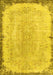 Machine Washable Persian Yellow Traditional Rug, wshtr3334yw