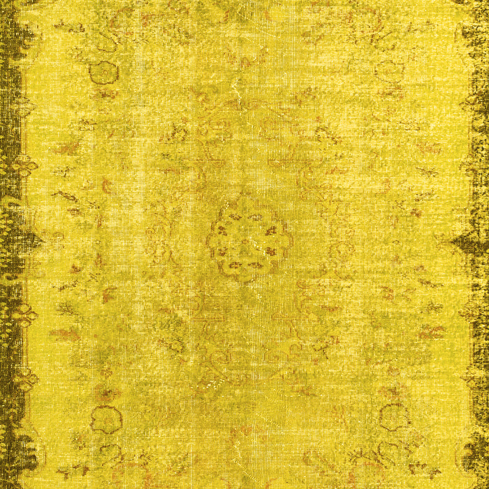 Machine Washable Persian Yellow Traditional Rug, wshtr3334yw