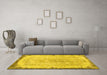 Machine Washable Persian Yellow Traditional Rug in a Living Room, wshtr3334yw