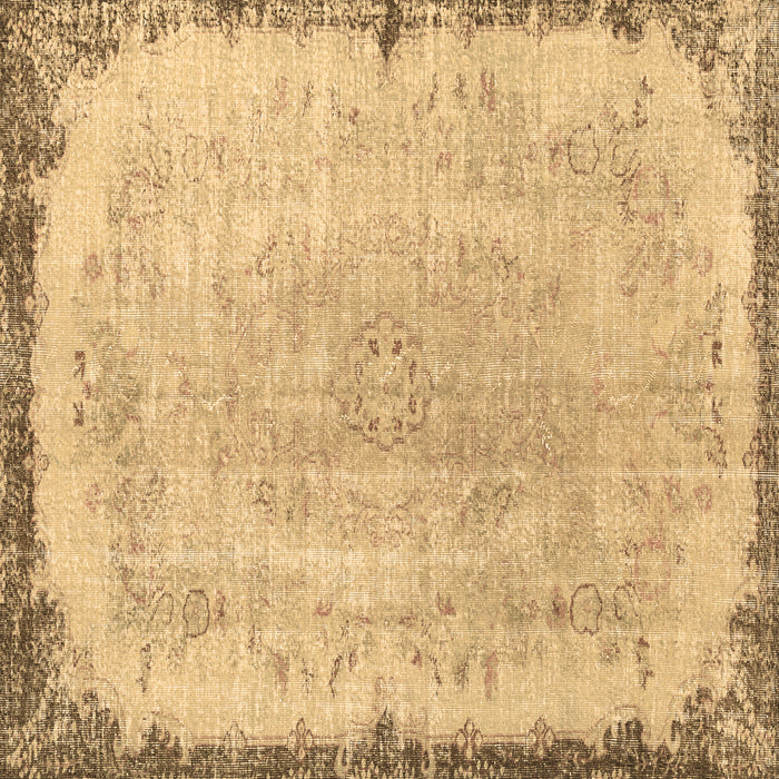 Square Persian Brown Traditional Rug, tr3334brn