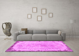 Machine Washable Persian Pink Traditional Rug in a Living Room, wshtr3334pnk
