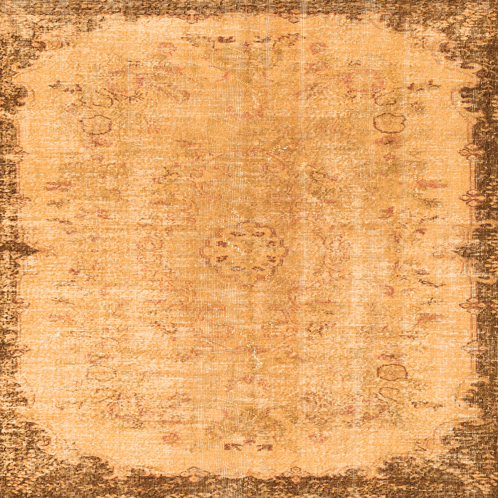 Serging Thickness of Persian Orange Traditional Rug, tr3334org
