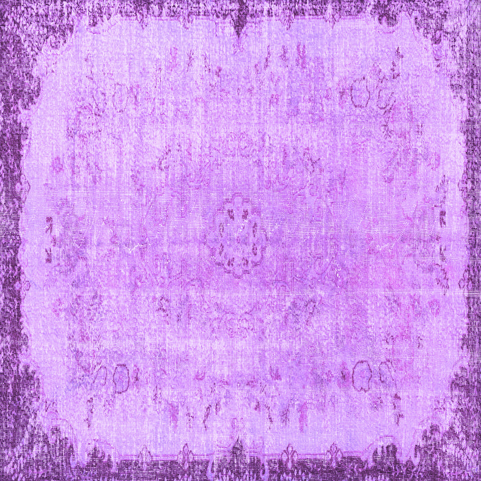 Square Persian Purple Traditional Rug, tr3334pur