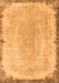 Serging Thickness of Machine Washable Persian Orange Traditional Area Rugs, wshtr3334org