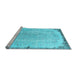 Sideview of Machine Washable Persian Light Blue Traditional Rug, wshtr3334lblu