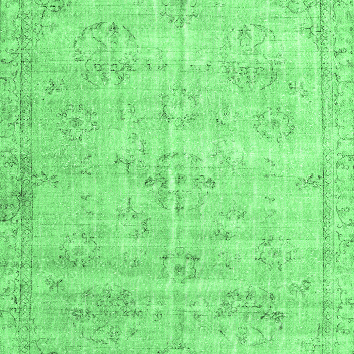 Machine Washable Persian Emerald Green Traditional Area Rugs, wshtr3335emgrn