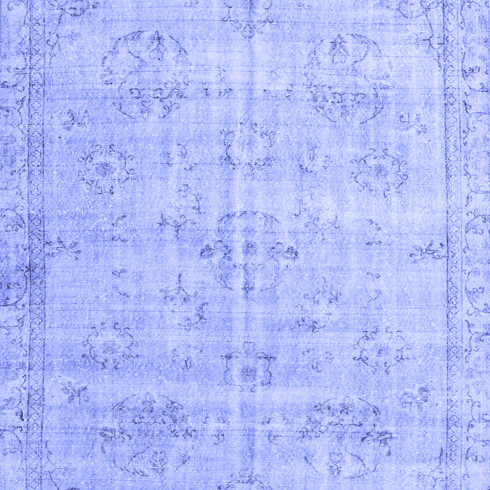 Machine Washable Persian Blue Traditional Rug, wshtr3335blu