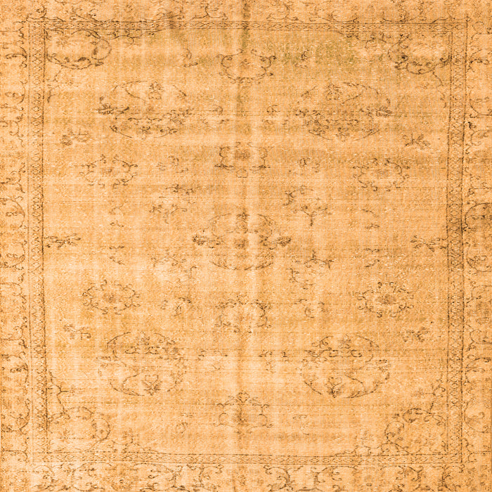 Serging Thickness of Persian Orange Traditional Rug, tr3335org