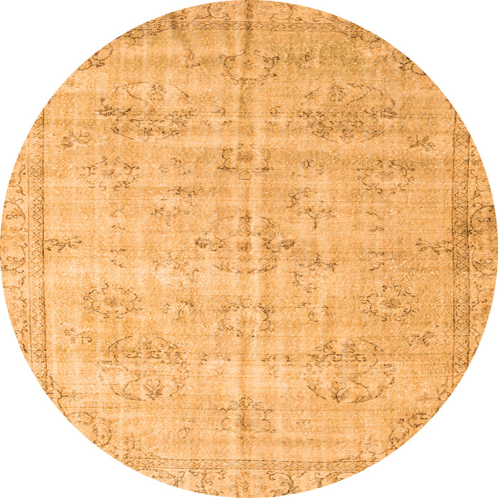 Square Persian Orange Traditional Rug, tr3335org