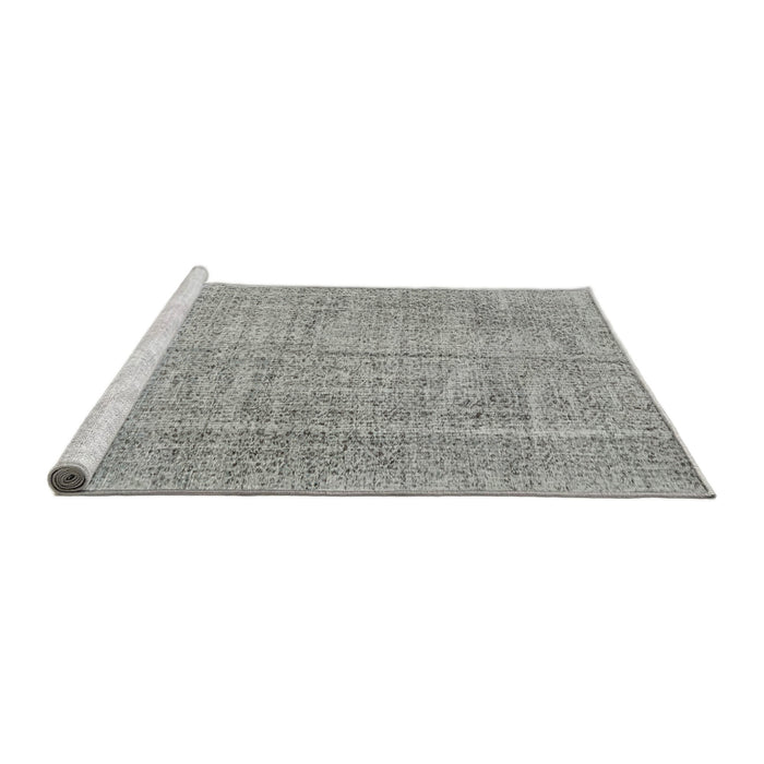 Sideview of Machine Washable Traditional Pale Silver Gray Rug, wshtr3336