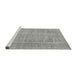 Sideview of Machine Washable Traditional Pale Silver Gray Rug, wshtr3336