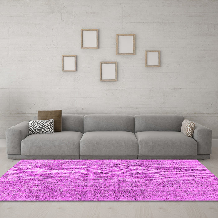 Machine Washable Persian Pink Traditional Rug in a Living Room, wshtr3336pnk