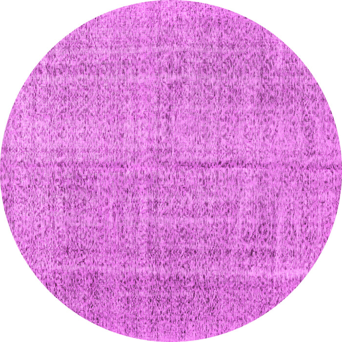 Round Machine Washable Persian Pink Traditional Rug, wshtr3336pnk