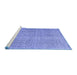 Sideview of Machine Washable Persian Blue Traditional Rug, wshtr3336blu