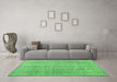 Machine Washable Persian Emerald Green Traditional Area Rugs in a Living Room,, wshtr3336emgrn