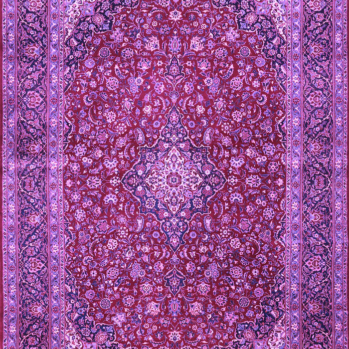 Machine Washable Medallion Purple Traditional Area Rugs, wshtr3337pur