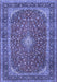 Medallion Blue Traditional Rug, tr3337blu