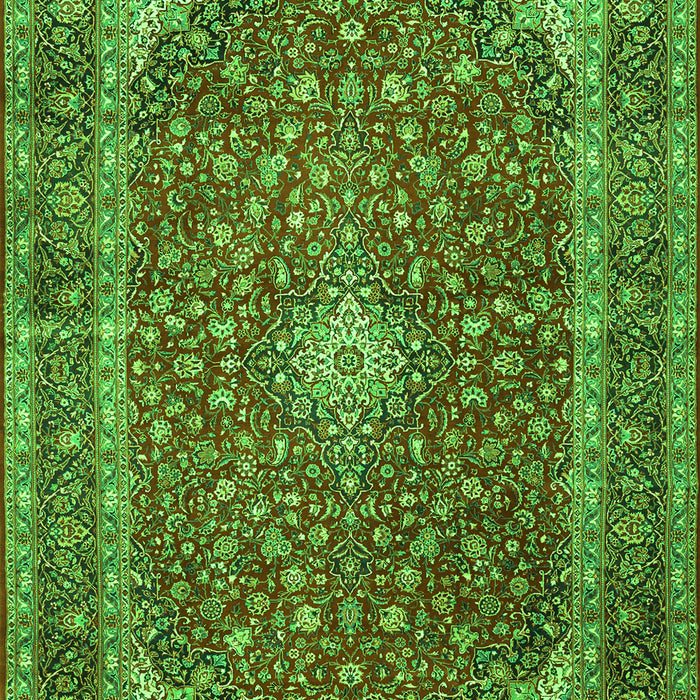 Medallion Green Traditional Rug, tr3337grn