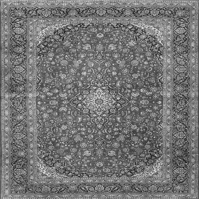 Serging Thickness of Medallion Gray Traditional Rug, tr3337gry