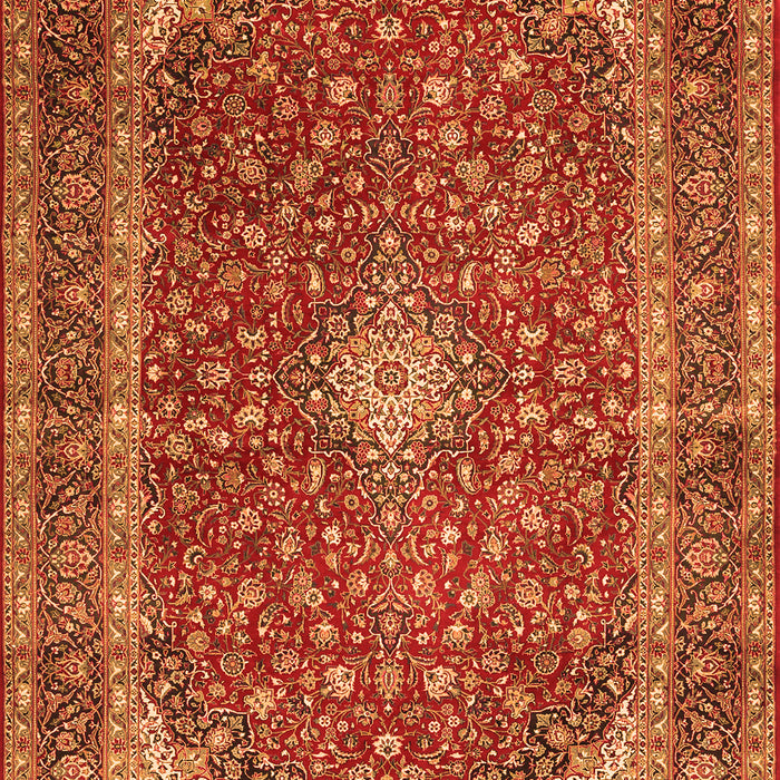 Medallion Orange Traditional Rug, tr3337org