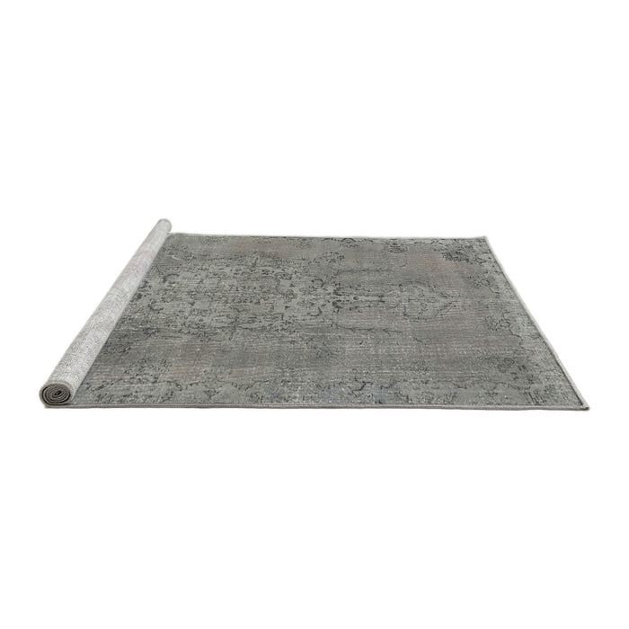 Sideview of Machine Washable Traditional Gray Rug, wshtr3338