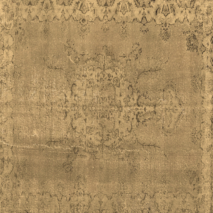 Square Persian Brown Traditional Rug, tr3338brn