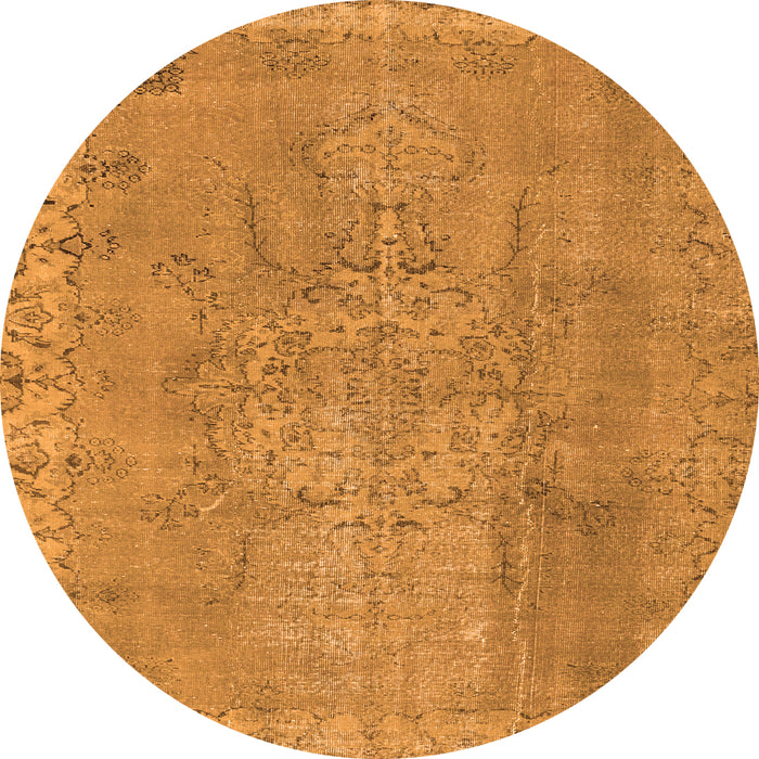 Square Persian Orange Traditional Rug, tr3338org