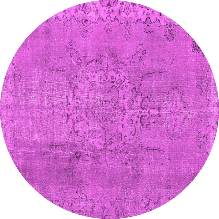 Round Persian Pink Traditional Rug, tr3338pnk