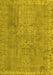 Machine Washable Persian Yellow Traditional Rug, wshtr3338yw