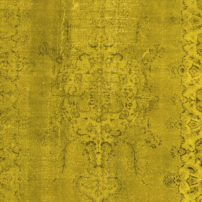 Machine Washable Persian Yellow Traditional Rug, wshtr3338yw