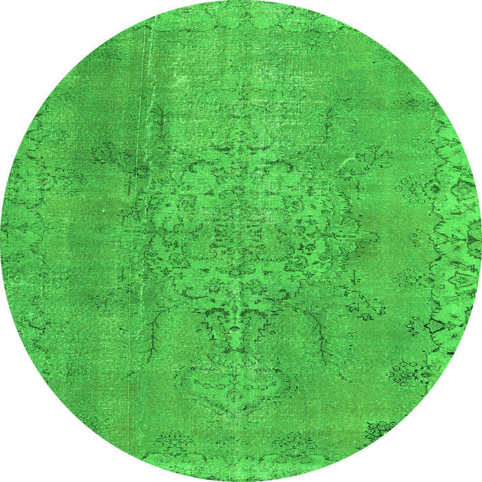 Square Persian Green Traditional Rug, tr3338grn