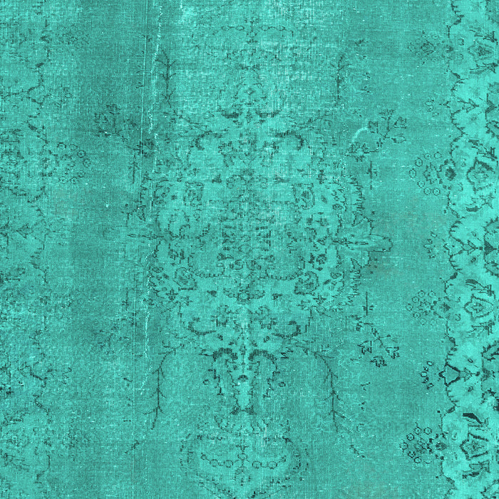 Machine Washable Persian Turquoise Traditional Area Rugs, wshtr3338turq