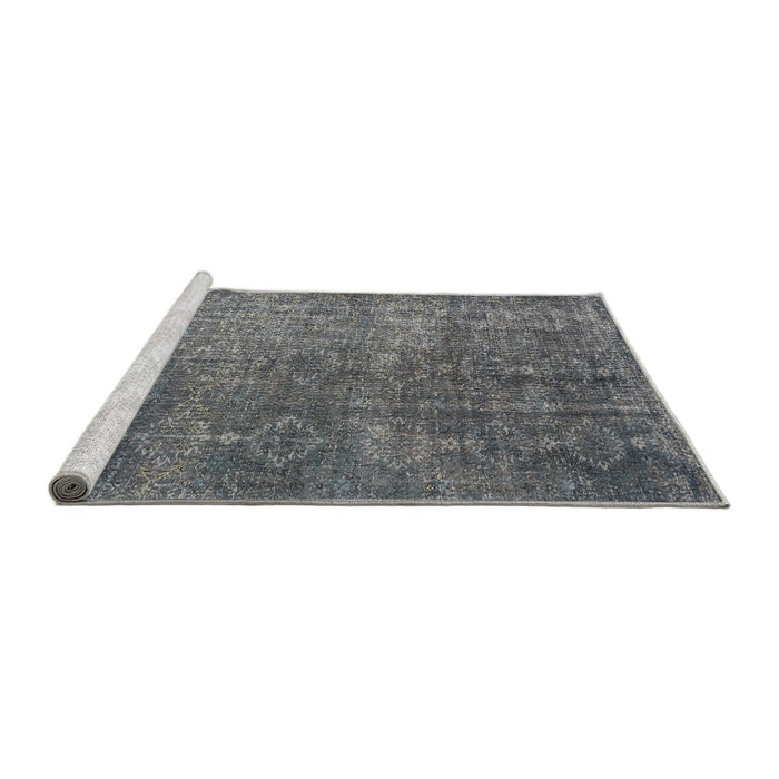 Sideview of Machine Washable Traditional Gray Rug, wshtr3339