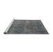 Sideview of Machine Washable Traditional Gray Rug, wshtr3339