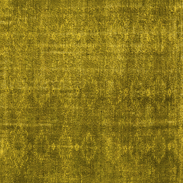 Square Persian Yellow Traditional Rug, tr3339yw