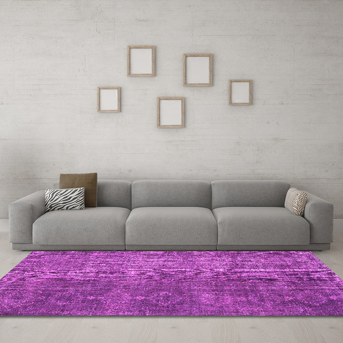 Machine Washable Persian Pink Traditional Rug in a Living Room, wshtr3339pnk
