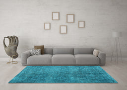 Machine Washable Persian Light Blue Traditional Rug in a Living Room, wshtr3339lblu