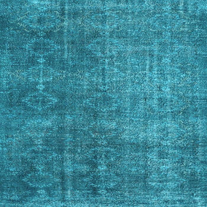 Square Machine Washable Persian Light Blue Traditional Rug, wshtr3339lblu