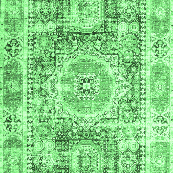 Machine Washable Persian Emerald Green Traditional Area Rugs, wshtr333emgrn