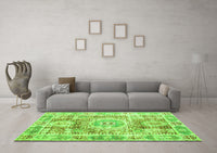 Machine Washable Persian Green Traditional Rug, wshtr333grn