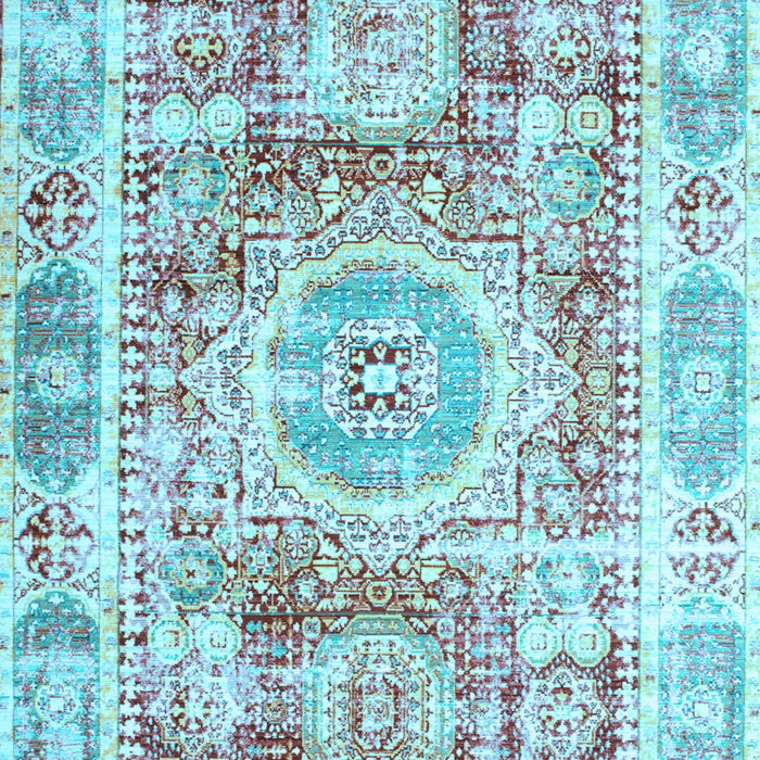 Machine Washable Persian Light Blue Traditional Rug, wshtr333lblu