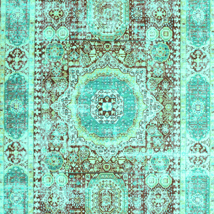 Machine Washable Persian Turquoise Traditional Area Rugs, wshtr333turq