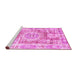 Sideview of Machine Washable Persian Pink Traditional Rug, wshtr333pnk