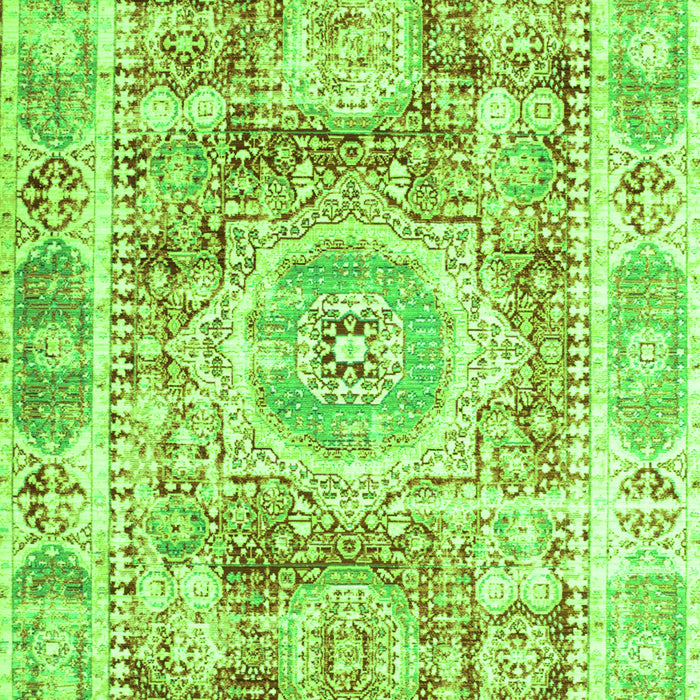 Serging Thickness of Machine Washable Persian Green Traditional Area Rugs, wshtr333grn