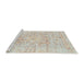 Sideview of Machine Washable Traditional Light French Beige Brown Rug, wshtr334